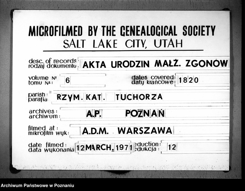 Obraz 1 z jednostki "Duplikat urodzonych, zaślubionych i zmarłych"
