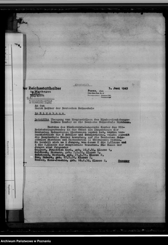 Obraz 18 z jednostki "Kindererziehungsheim Samter (Szamotuły). Oberschule in Samter"