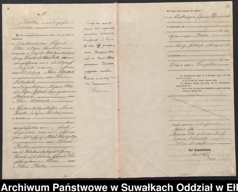 image.from.unit.number "Heiraths-Haupt-Register des Königlichen Preussischen Standes-Amtes Bialla Kreis Johannisburg"
