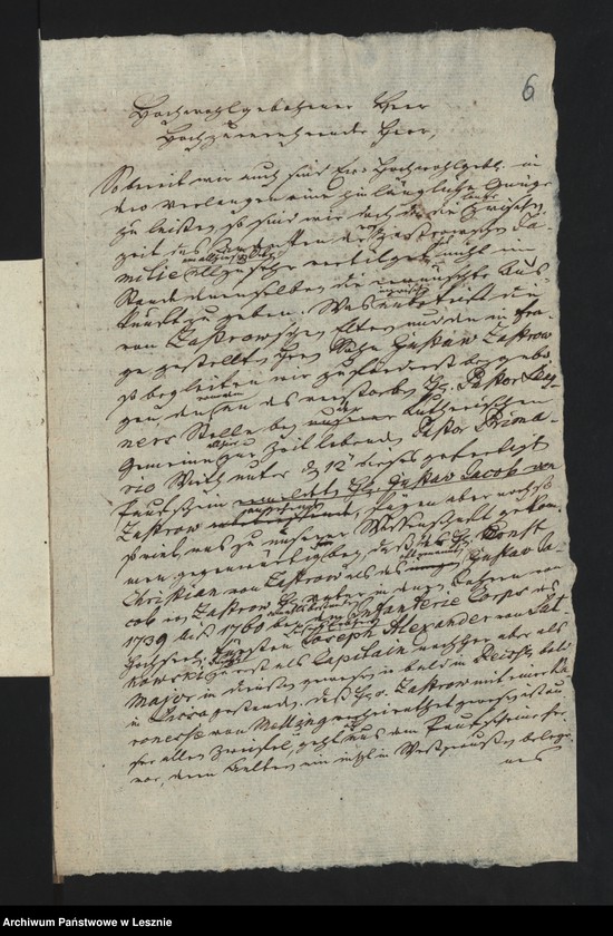 Obraz 8 z jednostki "[Requisition des Kgl. Appellationsrats Joseph Thammer betr. Rechercher nach einem Baron von Zastrov]"