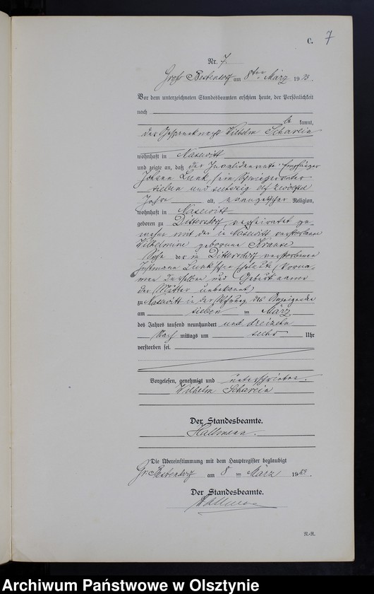 image.from.unit.number "Sterbe-Neben-Register Nr 1 - 33"