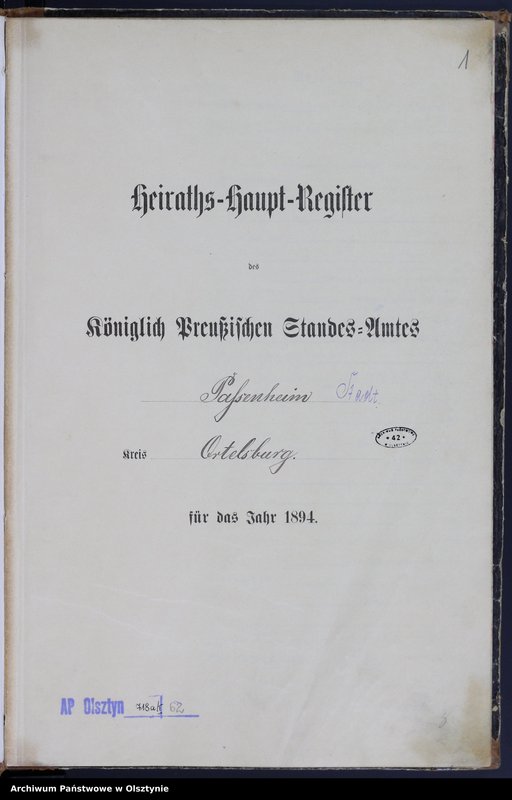 image.from.unit.number "Heiraths-Haupt-Register Nr 1 - 15"