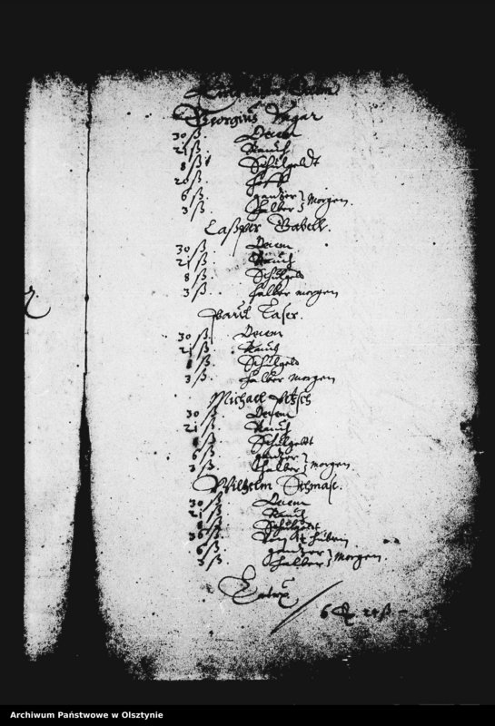 image.from.unit.number "Kirchen-Rechnung der Stadt Deutsch Eylau"