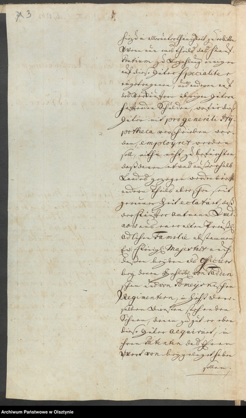 image.from.unit.number "In S. [Sachen] des Cammerers Elias Ernst Grafen von Finkenstein auf Hasenberg. Den Verkauff seiner Adelichen Gütter Alt=Doehringen [Durąg] und Glanden [Glądy]"