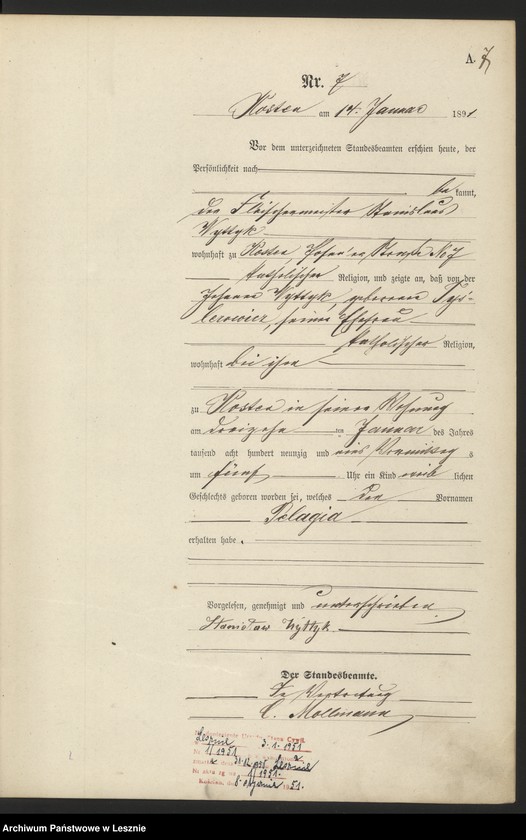 Obraz 10 z jednostki "[Księga urodzeń - miasto]"