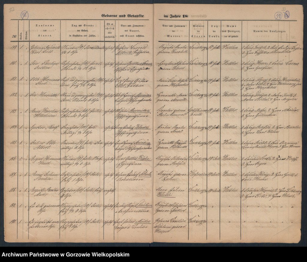 image.from.unit.number "Duplikate der Hauptkirche Landsberg an der Warthe (zawiera też księgę zgonów Konkordien Kirche z 1857 r.)"