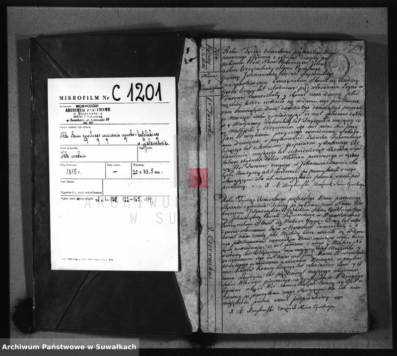 image.from.unit.number "Akta Urzędnika Stanu Cywilnego Gminy Jeleniewskiey Urodzonych od Dnia 1-o Stycznia 1815. Do ostatniego Grudnia tegoż roku."