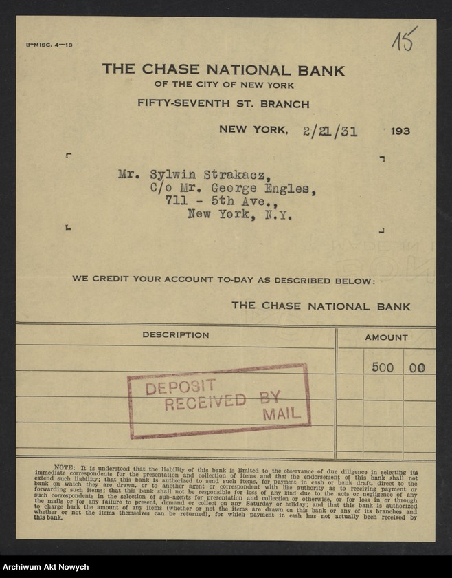 image.from.unit.number "Korespondencja z bankami, zestawiania i pokwitowania wpłat i wypłat, czeki"