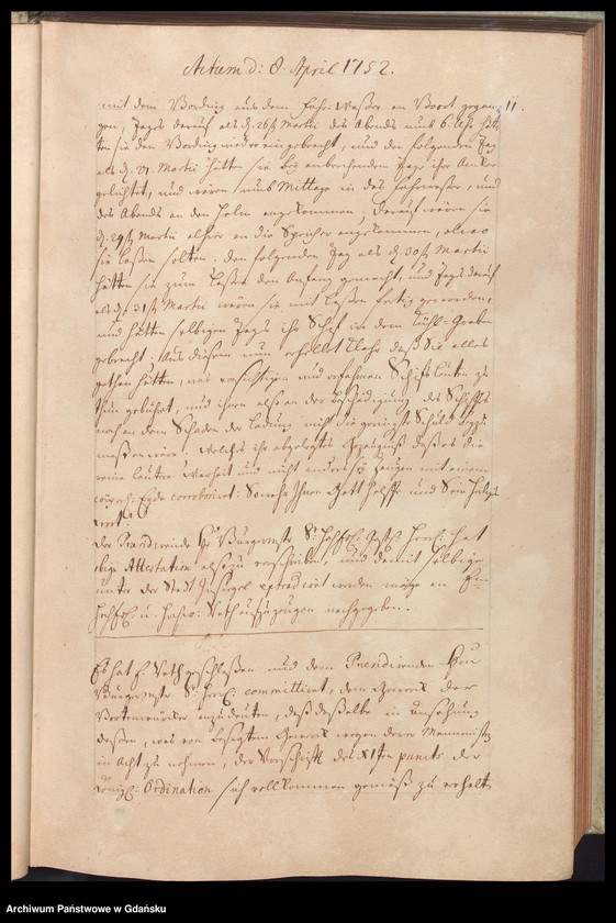 image.from.unit.number "Acta coram officio […] Johannis Wahl Praeconsulis ac Praesidis cuius vices gessit […] Praeconsul Nathanael Godofredus Ferber [15.III.1752-12.III.1753] […] Praesidis ac Fisci Administratoris [19.IV.1752-6.III.1753] /2 indeksy/"