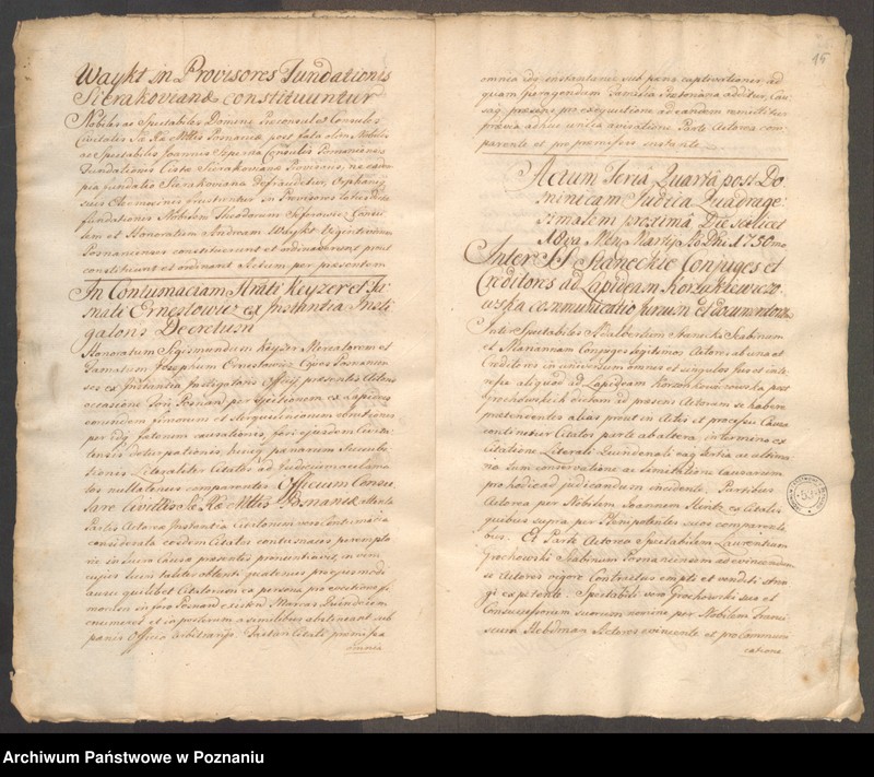 Obraz 18 z jednostki "Acta coram officio consulario Posnaniensi."