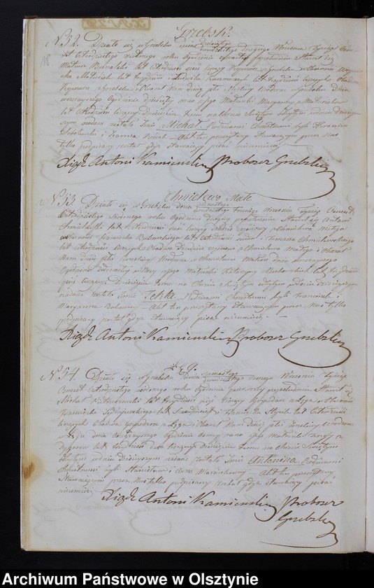 image.from.unit.number "Duplikat Aktów Urodzenia, Zaślubień, Zeyścia za Rok 1847 z Parafii Grzebskiey"