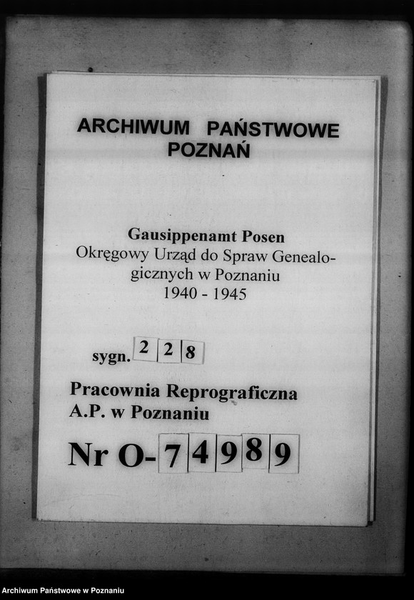 Obraz 1 z jednostki "Bücherverzeichnis der evangelischen, katholischen Gemeinden, Zivilregister, Raptulare, Duplikate, Konfirmanden, Convertiten, Seelenmessen, Kommunion, Kommunikanten, Kreis Warthbrücken [powiat kolski]"