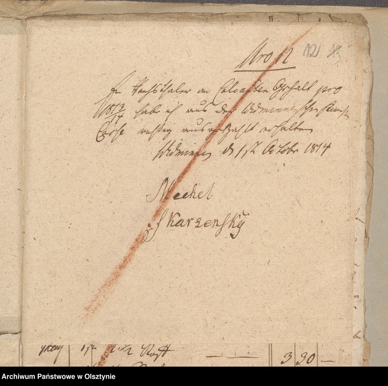 image.from.unit.number "Beläge zur 1813/1814 Jahres Kirchen Rechnung von Widminnen"