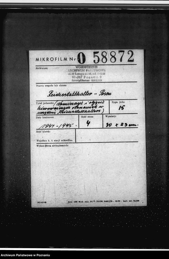 Obraz 2 z jednostki "Nominacje i objęcia kierowniczych stanowisk w urzędzie Reichsstatthaltera"