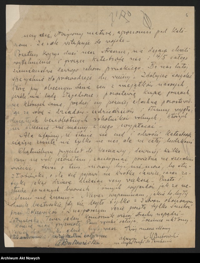 image.from.unit.number "Bukowiecki Mieczysław, pułkownik.  Położenie ziemiaństwa na terenach b. zaboru pruskiego w okresie kryzysu. Podziękowanie za przesłanie książki. Opinia pracownika poselstwa RP w Londynie Stanisława Łosia o zadowoleniu Niemiec z powodu zaburzeń w Polsce w okresie zamachu majowego."