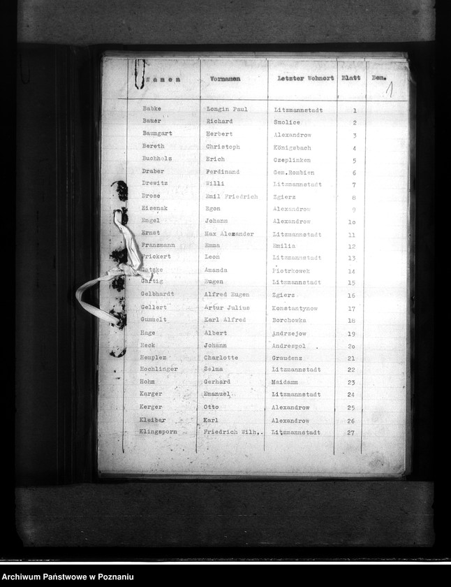 Obraz 5 z jednostki "Wykaz miejscowych Niemców, którzy zginęli w 1939 roku. Kreis Litzmannstadt (Łódź)"