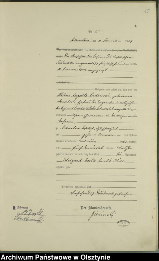 image.from.unit.number "Geburts-Haupt-Register Tom I , Nr 1-439"