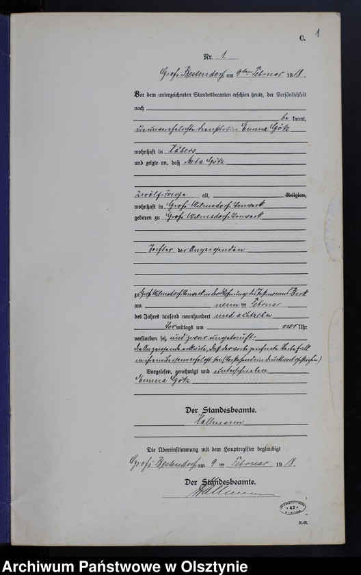 image.from.unit.number "Sterbe-Neben-Register Nr 1 - 25"