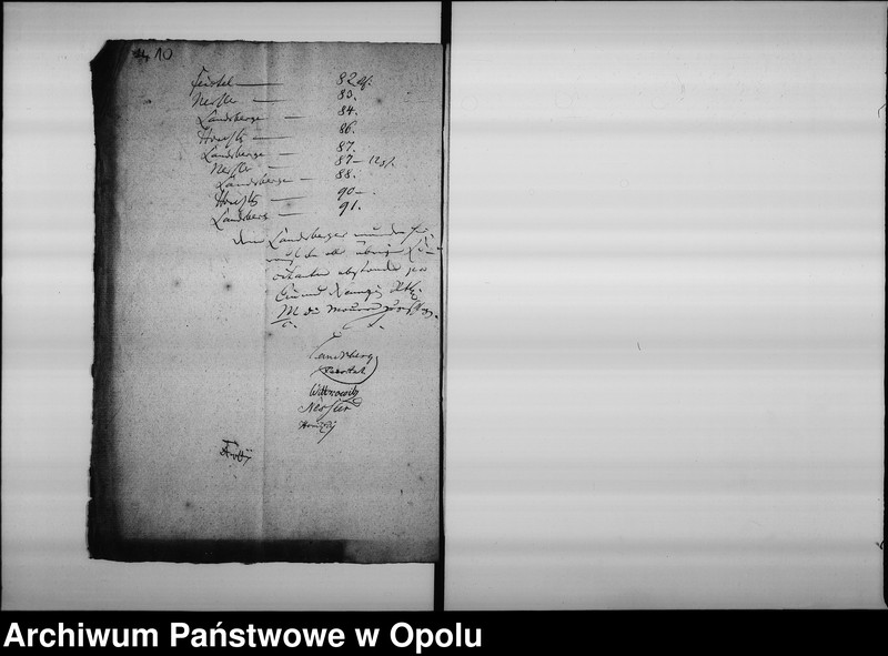 Obraz 12 z jednostki "Acta des Magistrats zu Oppeln betreffend den Verkauf der Mauern von der Abgebrandten Reitbahn, Planirung des Platzes und Instandsetzung der dortigen Stadtmauer Vol. I 1817-1823"