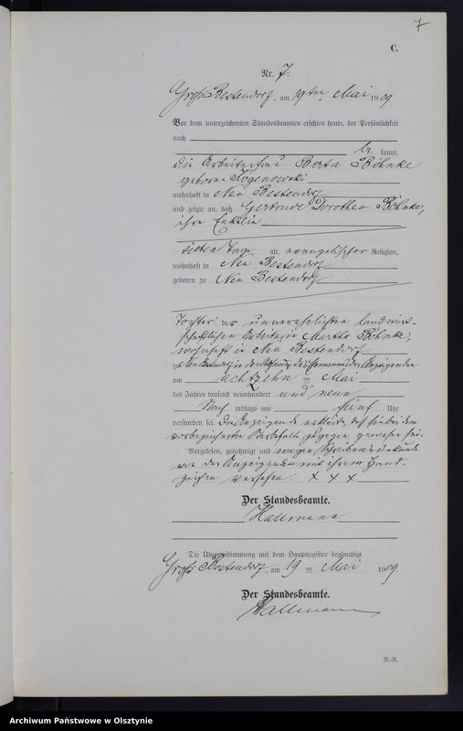 image.from.unit.number "Sterbe-Neben-Register Nr 1 - 15"