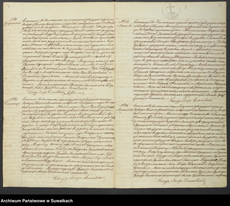 Obraz 6 z jednostki "[Akta urodzonych, zaślubionych i zmarłych]"