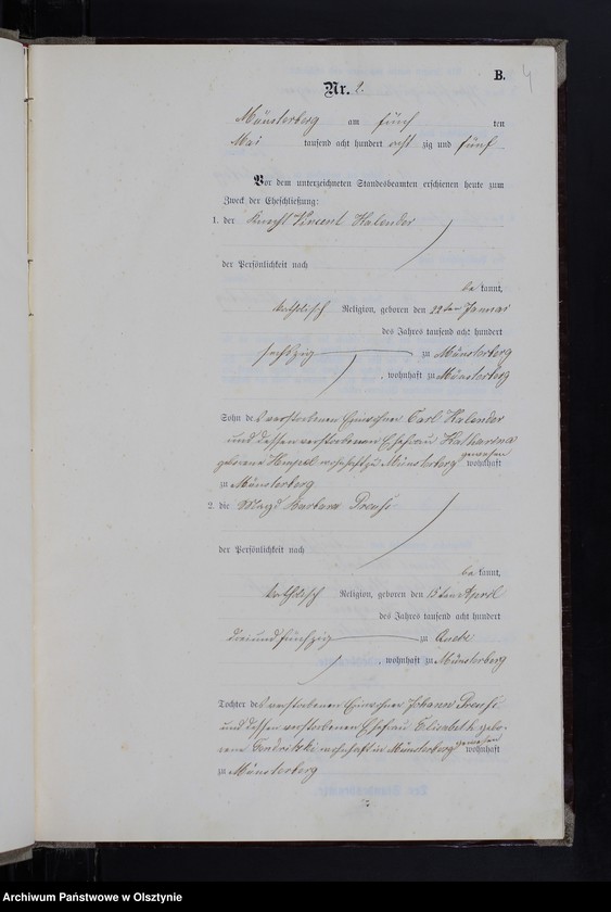 image.from.unit.number "Heiraths-Neben-Register Nr 1 - 11 Sterbe-Neben-Register Nr 1 - 107"