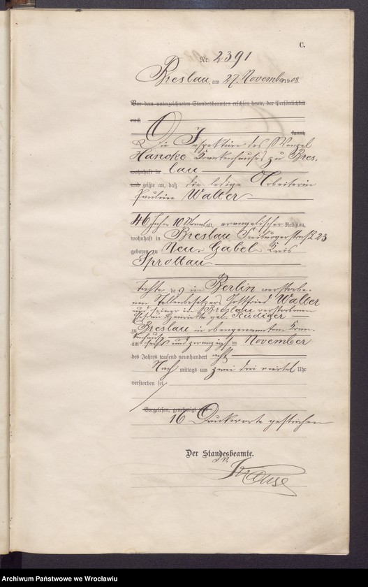 image.from.unit.number "Sterbe-Haupt-Register Breslau II 1908 Band 7"