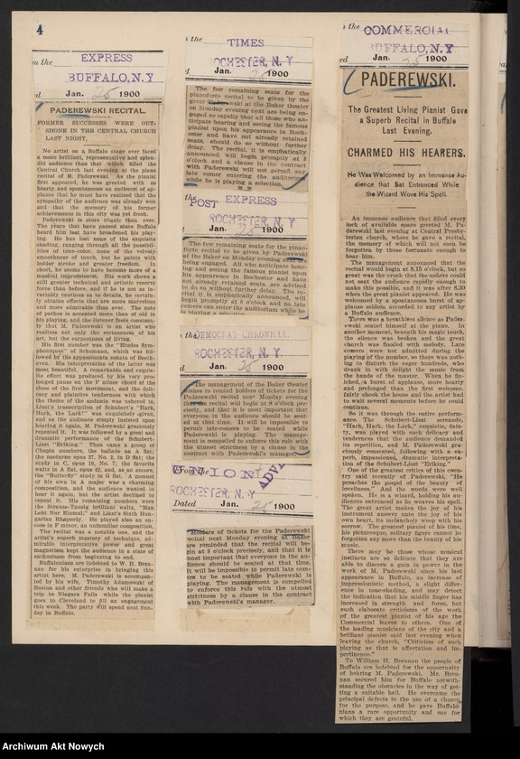 image.from.unit.number "Amèrique 1900 (Wycinki prasowe dotyczące tournée i koncertów w Stanach Zjednoczonych i Meksyku)"