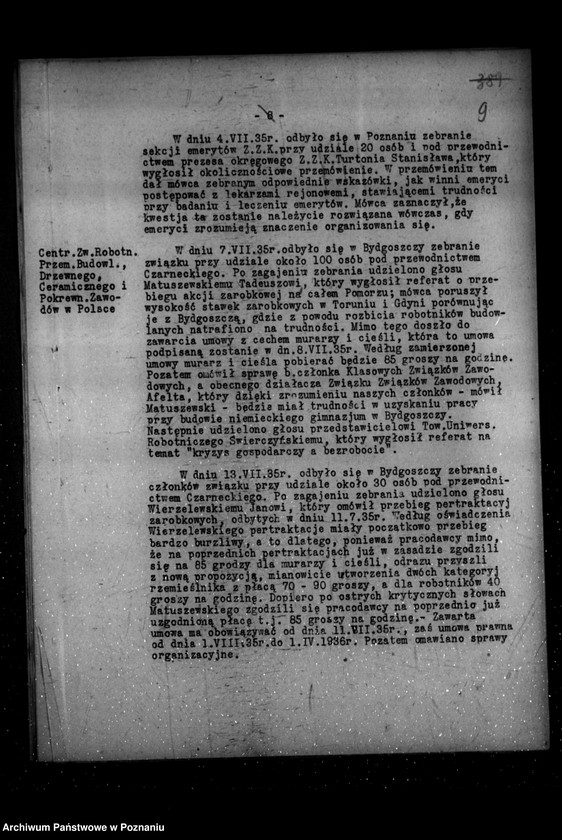 Obraz 13 z jednostki "Sprawozdania sytuacyjne okresowe ze stanu bezpieczeństwa /nr 7-12// za miesiące lipiec-grudzień 1935 r."