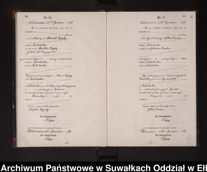 image.from.unit.number "Sterbe-Neben-Register des Preussischen Standes-Amtes Widminnen Kreis Loetzen [Tom I Nr 1-174]"