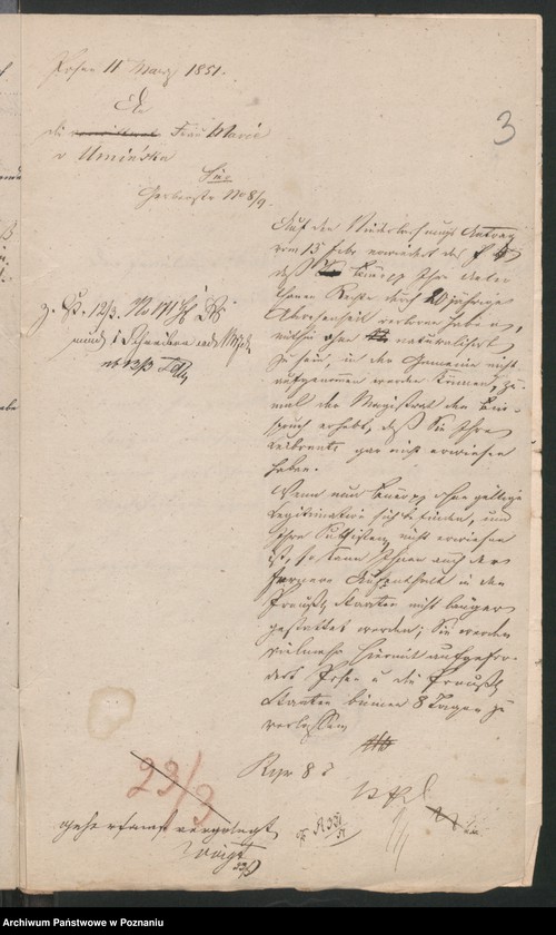 Obraz 7 z jednostki "A. betr. die polnische Emigrantin Marie von Uminska"