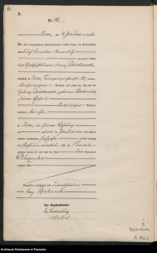 Obraz 18 z jednostki "Księga miejscowa urodzeń tom I [Rejestr główny urodzeń]"