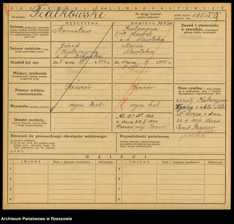 image.from.unit.number "Kartoteki kontroli ruchu ludności Litera: F"