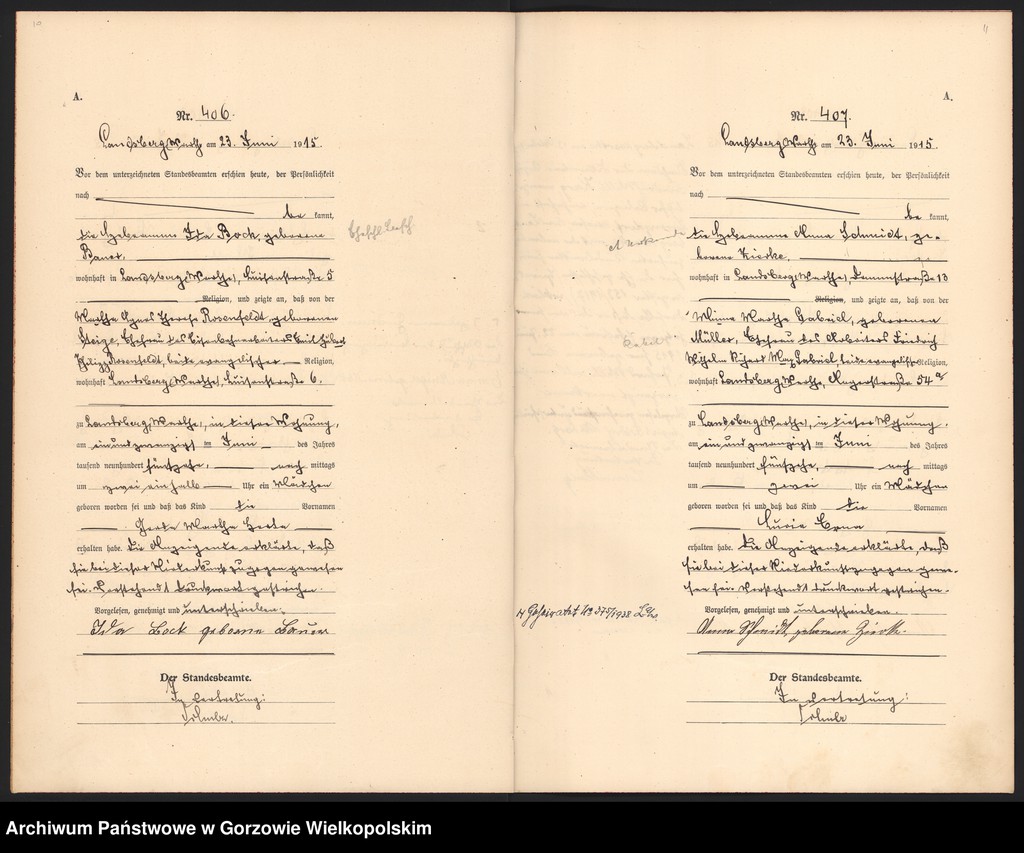 Obraz 8 z jednostki "Geburts Register, t. 1 nr 397-740"