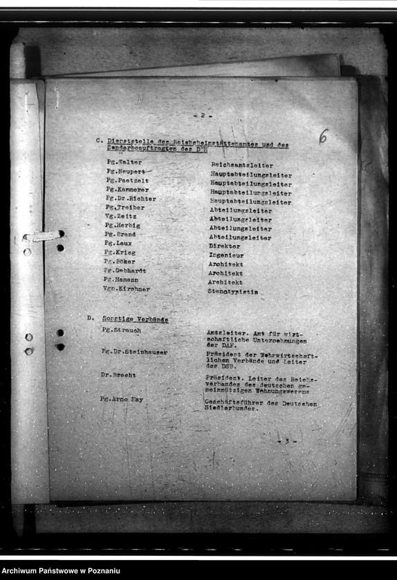 Obraz 10 z jednostki "Dienstbesprechung der Leiter der Wohnungsund Siedlungsämter in Würzburg. DWH - Arbeitstagung"