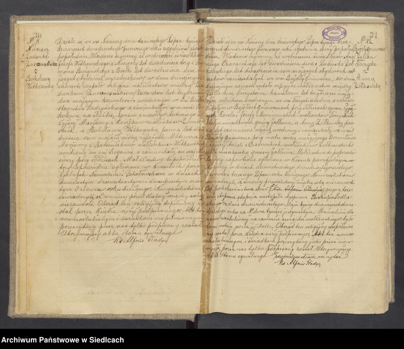 image.from.unit.number "Unikat aktów małżeństw Parafii Nieciecz od 1919 roku do 1937 roku do nr 29"