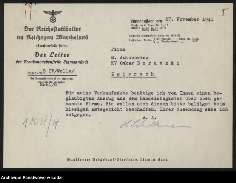 Obraz 7 z jednostki "Mordka Jakubowicz- tkalnia mechaniczna w Zgierzu"