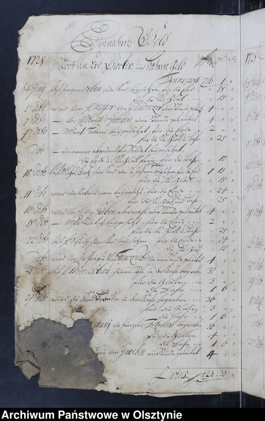 image.from.unit.number "Kirchen Rechnung über Einnahme und Ausgabe"