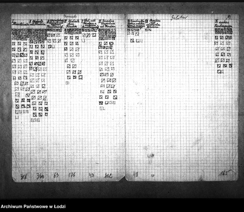 Obraz 15 z jednostki "[Statystyka ludności żydowskiej według wieku i płci]"