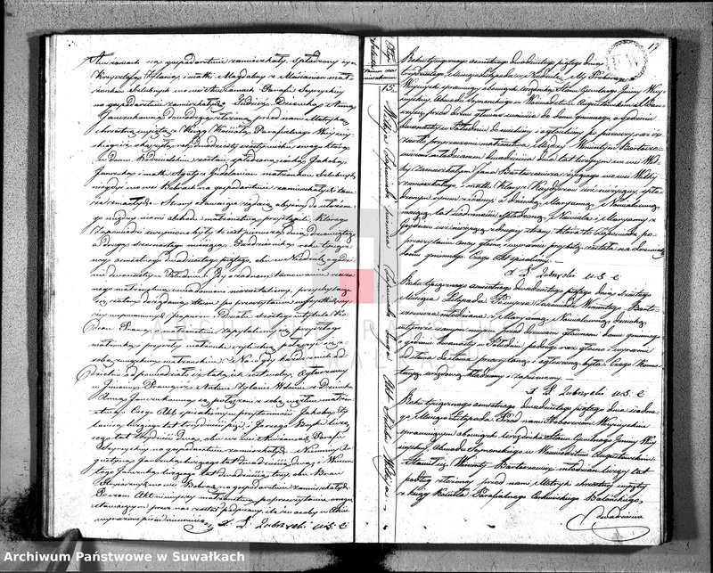 Obraz 19 z jednostki "Akta zaślubionych urzędnika stanu cywilnego gminy wieysieyskiey z 1825 roku"