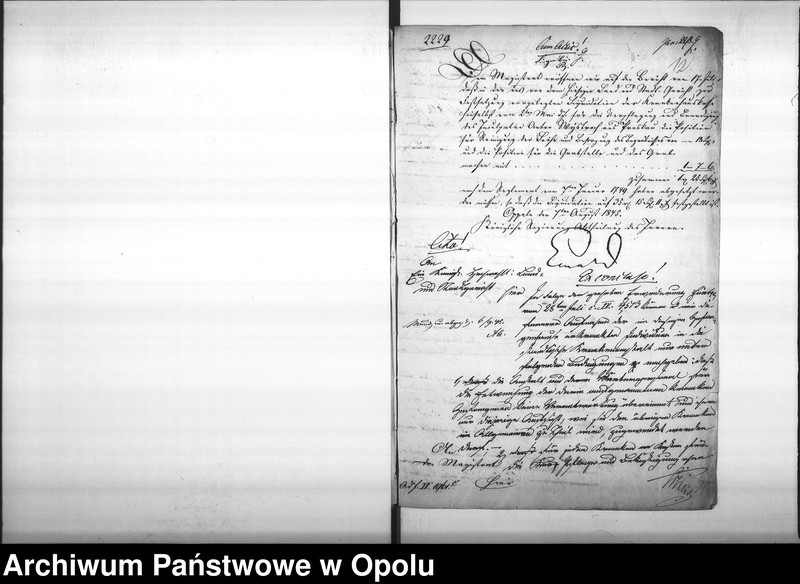 Obraz 12 z jednostki "Acta des Magistrats zu Oppeln betreffend den, zwischen den hiesigen Stadtkommune und dem hiesigen Königl[ichen] Land und Stadt-Gericht wegen Aufnahme der kranken Gefangenen in das städtische Krankenhaus, geschlossenen Vertrag"