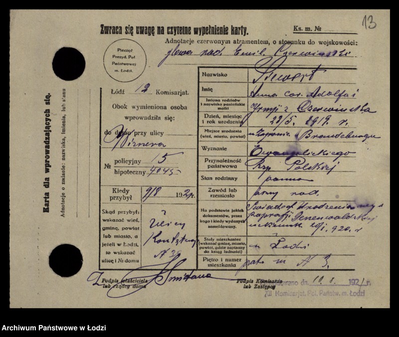 Obraz 15 z jednostki "[Spis ludności Łodzi] Zivel - Zolenberg"