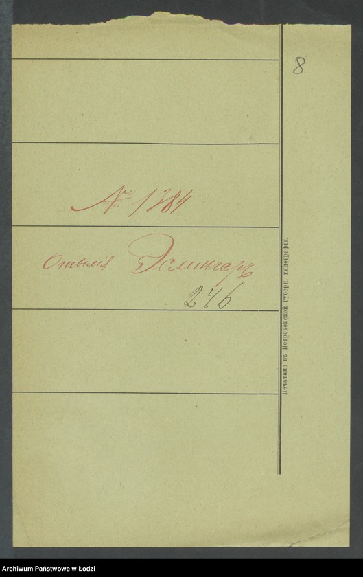 Obraz 10 z jednostki "Dowody metrykalne stałych mieszkańców m. Łodzi nr domu 1384"