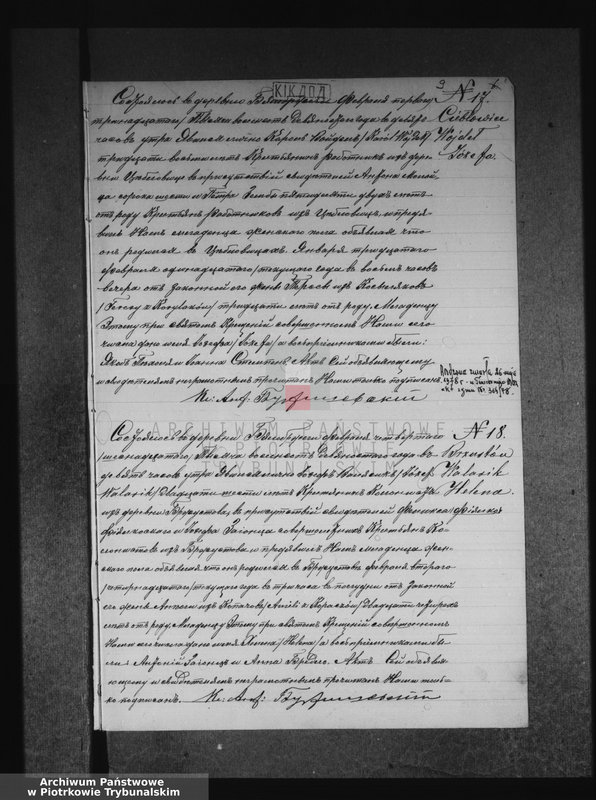 Obraz 13 z jednostki "[Księga duplikat aktów urodzonych, zaślubionych i zmarłych]"