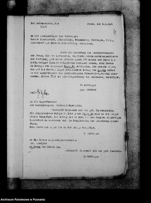 Obraz 8 z jednostki "Rundschreiben der Landjahrbezirksführung"