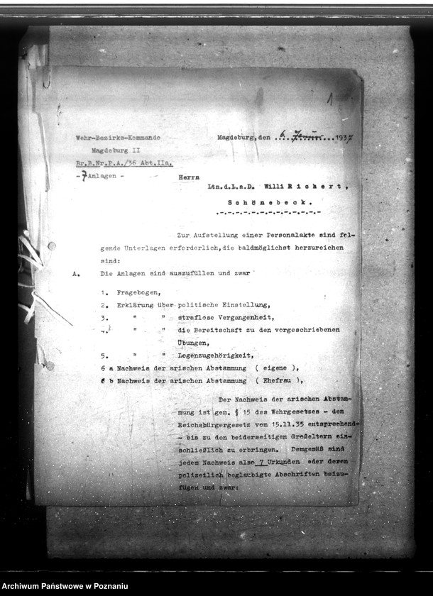 Obraz 5 z jednostki "Personalakte des Landesplaner, Ingenieur W. Richert (między innymi różne notatki)"