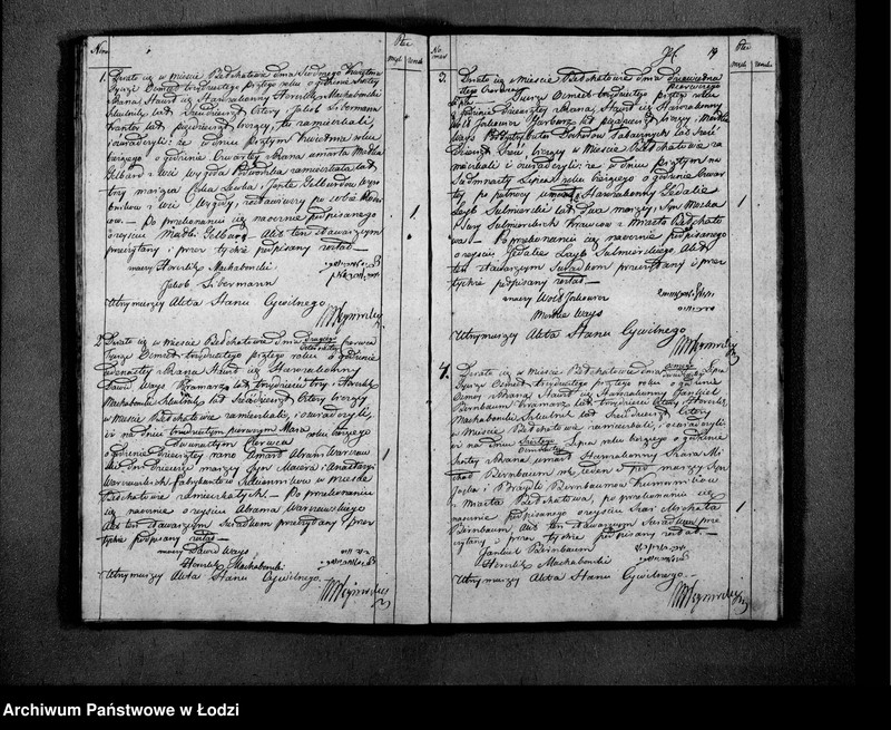 image.from.unit.number "Księga Akt Stanu Cywilnego wyznania mojżeszowego Urodzenia, Małzeństwa, Smierci w Parafii Bełchatow. Obwodzie Piotrkowskim Wojewodztwie Kaliskim na Rok 1835"