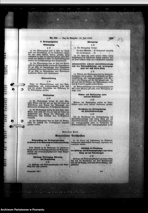 Obraz 17 z jednostki "Gesetz vom 30. 3. 36. mit Durchführungsverordnungen und Ausführungserlassen"