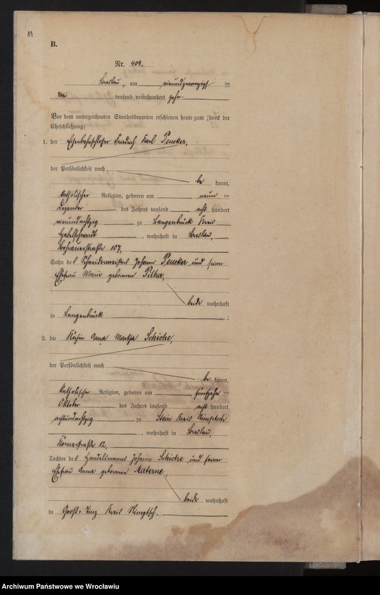 image.from.unit.number "Heiraths-Haupt-Register Breslau II 1910 Band 3"