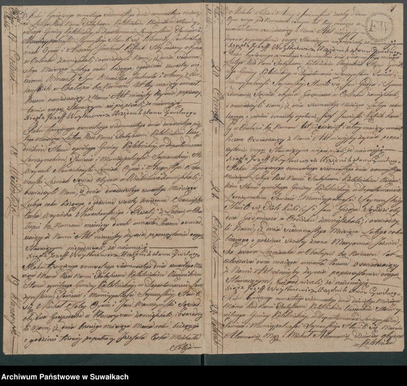 Obraz 6 z jednostki "Akta Zeyscia Gminy Kaletnickiey, od 1-go dnia Stycznia Roku 1817 do ostatniego Grudnia tegoż Roku"